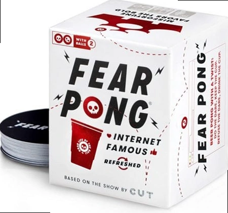 Fear Pong : Internet Famous - Bold Cut Card Game for Adults 21+ - 2 Players or Teams