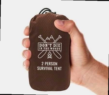 World's Ultralight 2 Person Mylar Survival Tent + Paracord - Weather Protection - Outdoor Survival Kits for Hiking, Camping, and Survival Kits