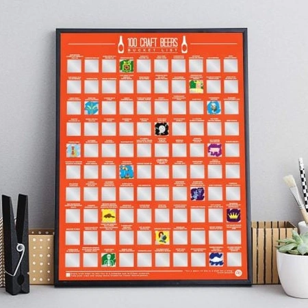 Poster à Gratter : 100 Bières Artisanales