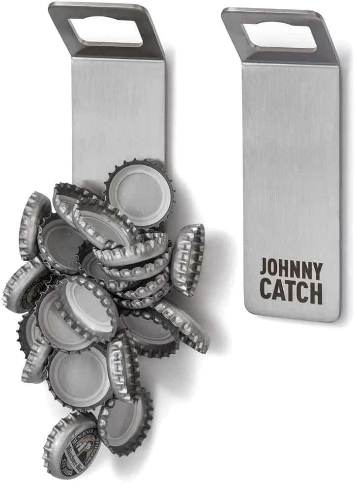 höfats - JOHNNNY CATCH MAGNET - Wall mounted bottle opener with magnet - Captures up to 20 crown caps - Bottle opener and bottle opener