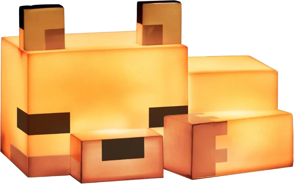 Lampe de Nuit Minecraft Fox - Lampe Mignonne Officielle, Cadeaux pour Garçons & Filles, Accessoires & Décor pour Chambre d'Enfants