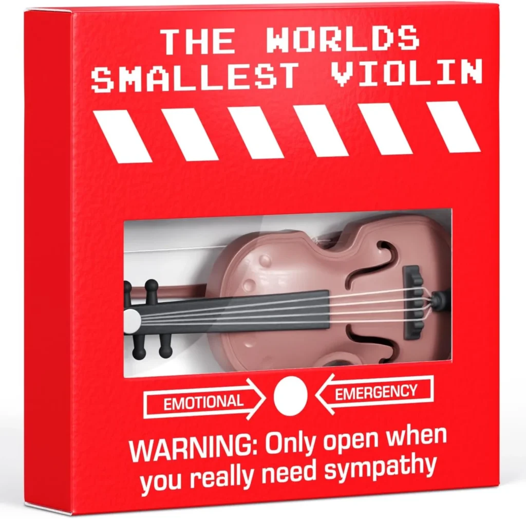 BestaFiesta Cadeau amusant pour lui, le plus petit violon du monde, cadeau d'anniversaire amusant, cadeau de Noël, cadeau de Père Noël secret pour papa, mari, épouse, petit ami, petite amie