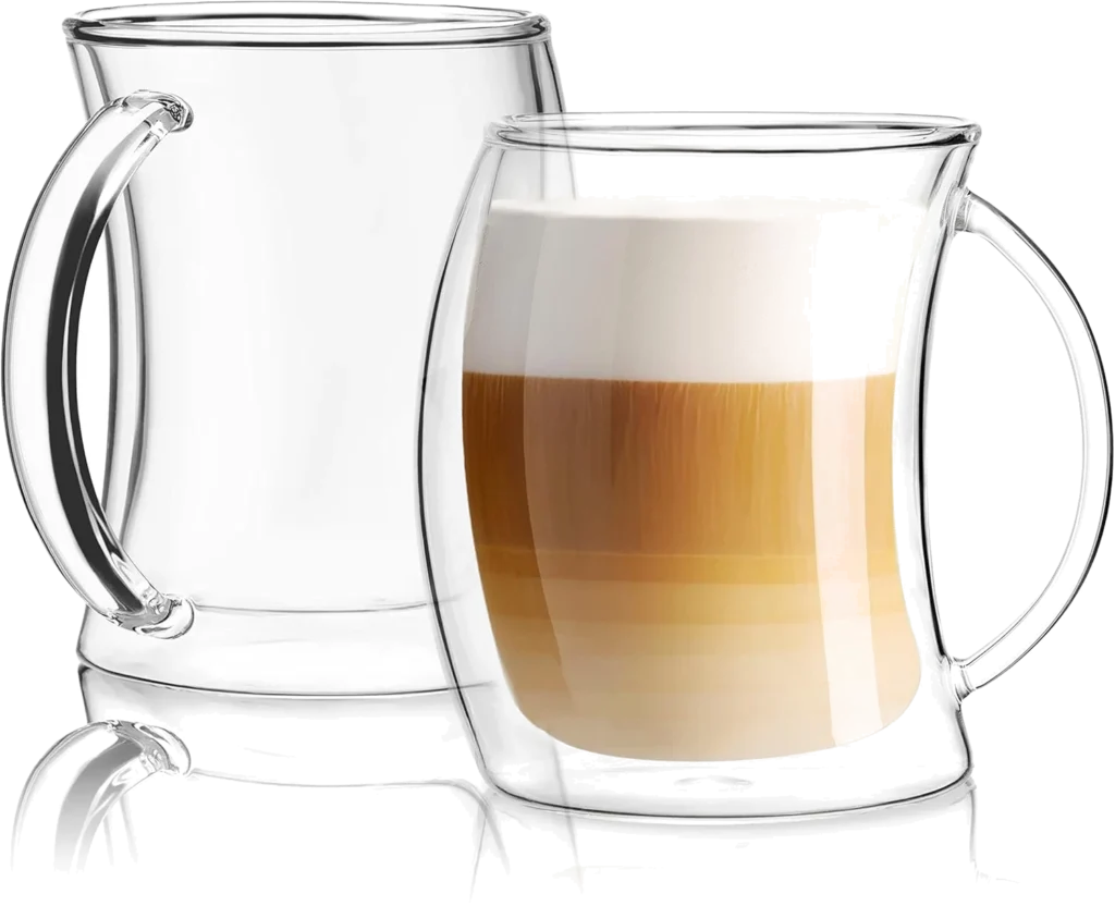 JoyJolt Caleo Collection Lot de 2 tasses à café isothermes à double paroi 390 ml