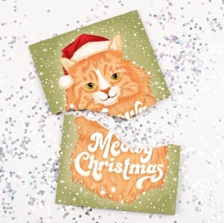 Carte de Noël Chantante et Pailletée