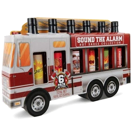Coffret 6 Sauces Piquantes Camion de Pompiers