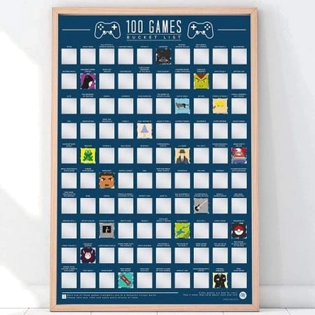 Poster à Gratter 100 Jeux Vidéo Incontournables